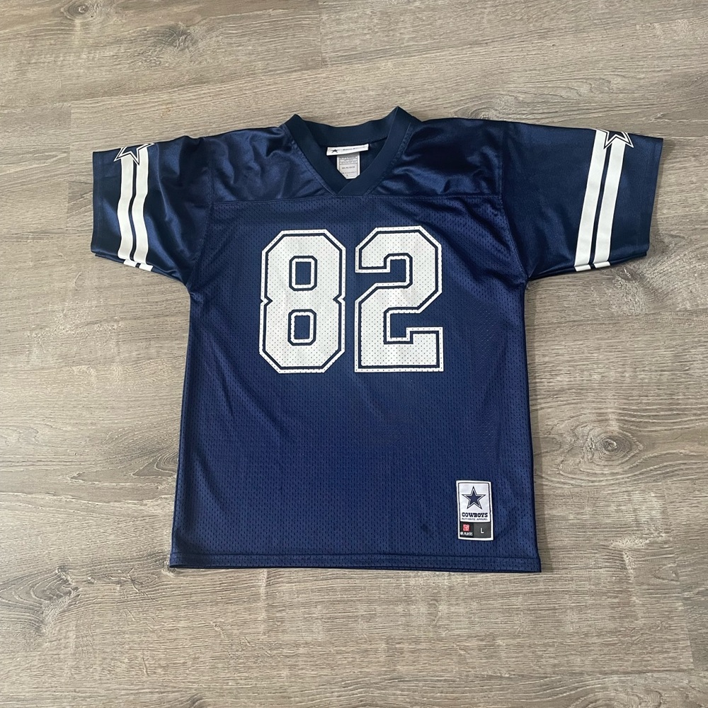 Reebok Navy Blue Jersey with White Number 82